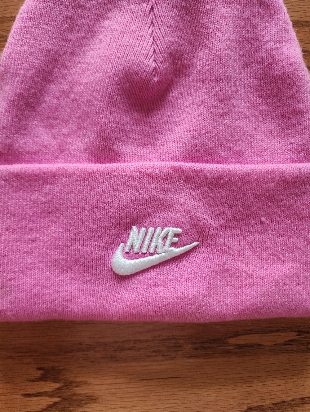 Nike Women's Solid Pink Logo Cold Weather Outerwear Beanie Hat One Size OS - Picture 2 of 7